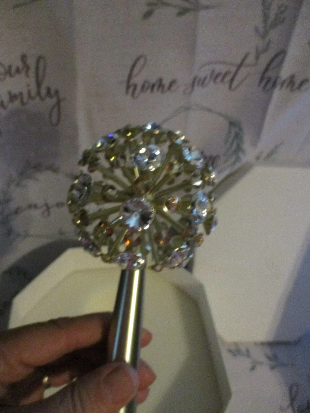 Swarovski Gold Tone Metal Crystals Constella Christmas Tree Topper